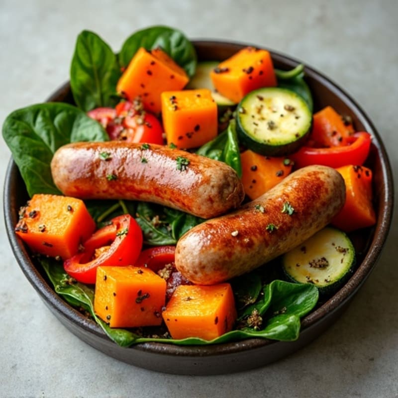 Herb-Roasted Sausage and Sweet Potato Sheet Pan Dinner