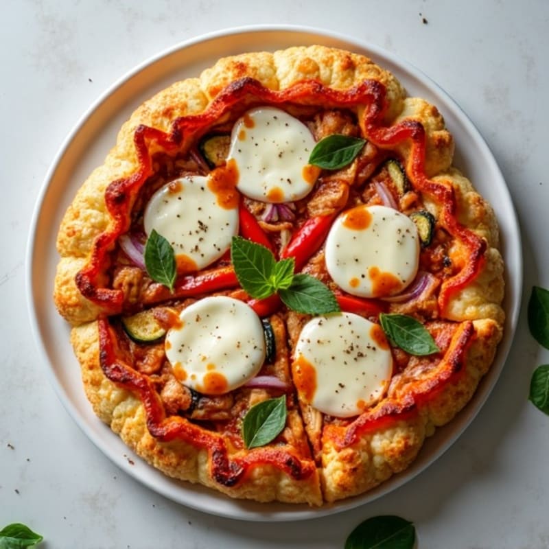 High-Protein BBQ Chicken Pizza with Roasted Vegetables