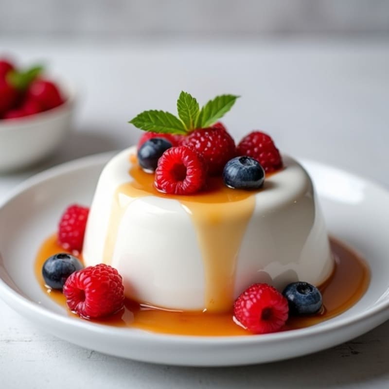 Silky Greek Yogurt Protein Pudding with Berries