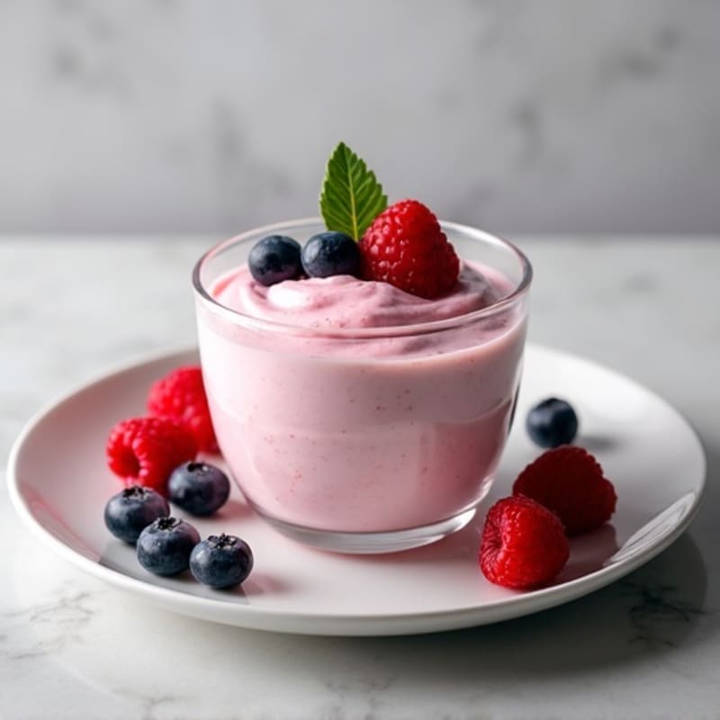 Silky Greek Yogurt Protein Mousse with Berries