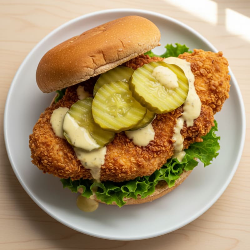Buttermilk Fried Chicken Sandwich with Pickles