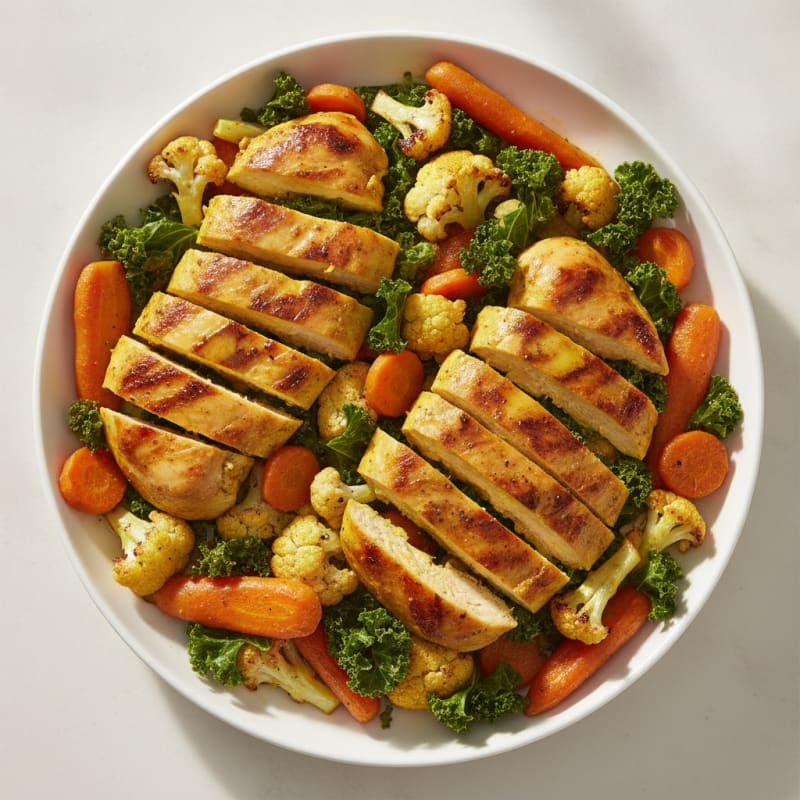 Turmeric Chicken and Roasted Vegetables
