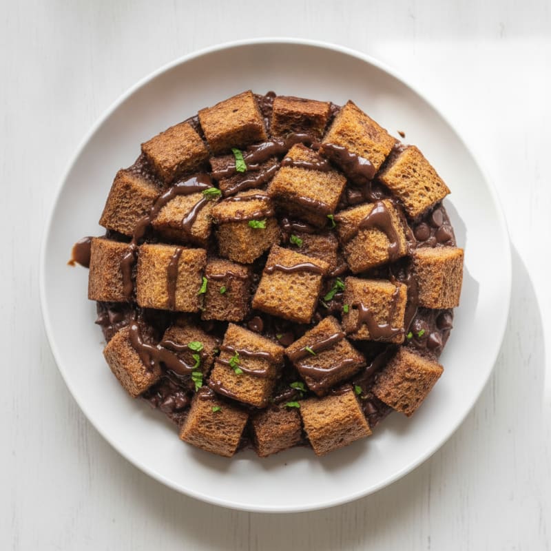 Chocolate Protein Bread Pudding