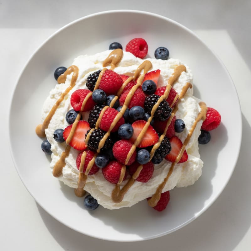 Greek Yogurt Protein Mousse with Mixed Berries