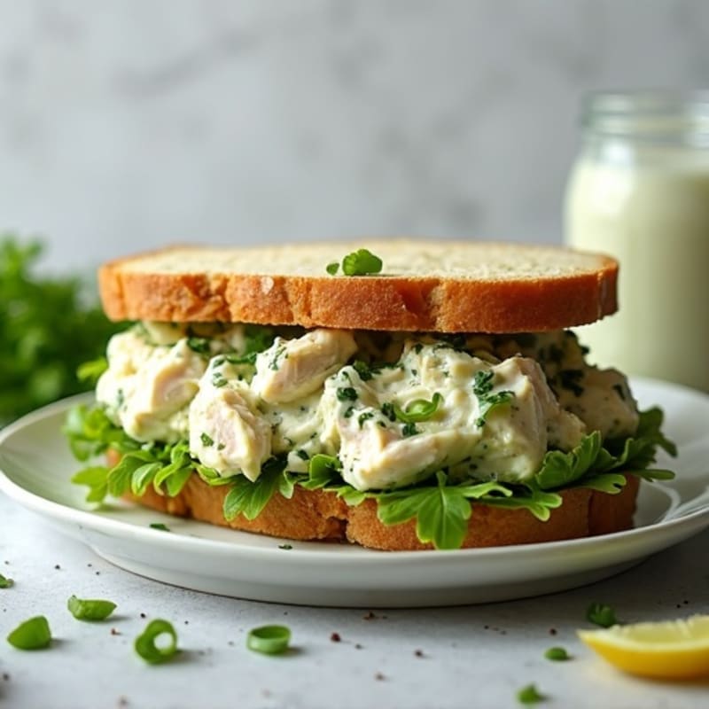 Creamy Herb Chicken Salad Sandwich