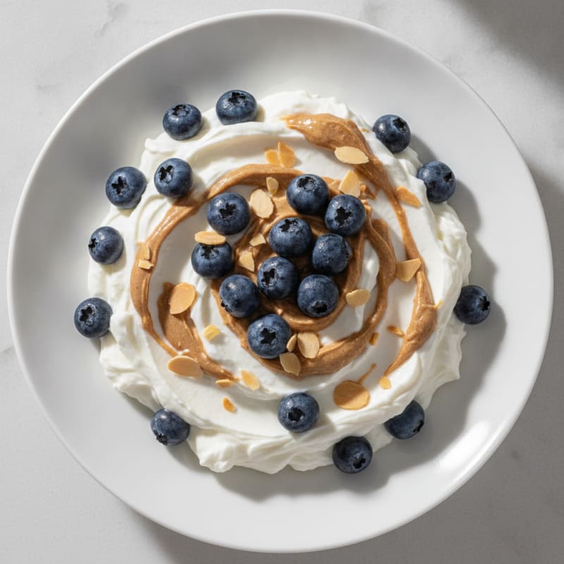 Creamy Greek Yogurt Protein Parfait with Almond Butter and Berries