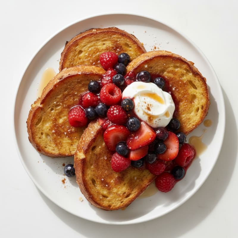 Sourdough French Toast with Berry Compote