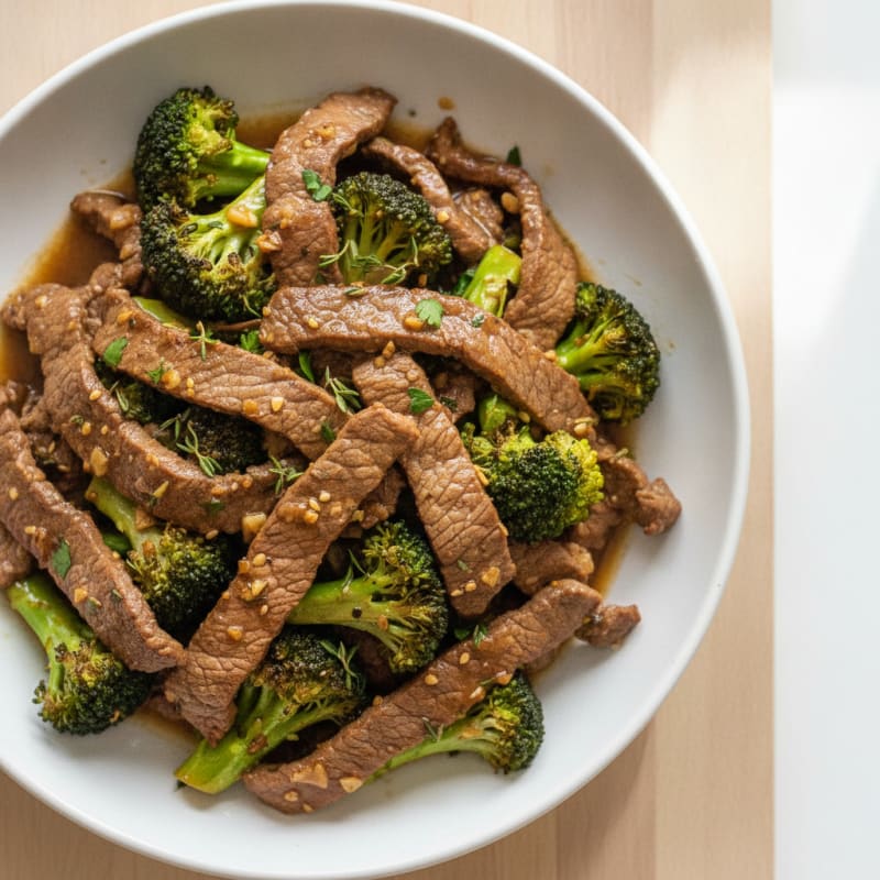 Garlic Herb Beef Stir Fry with Broccoli