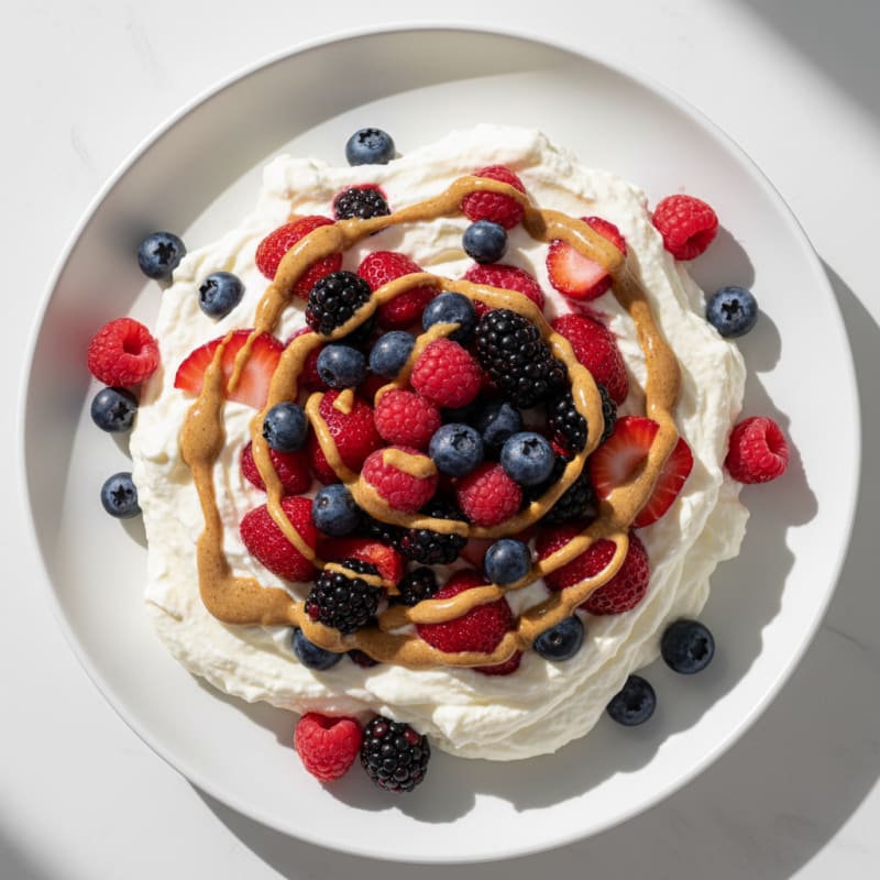 Silky Greek Yogurt Protein Mousse with Mixed Berries