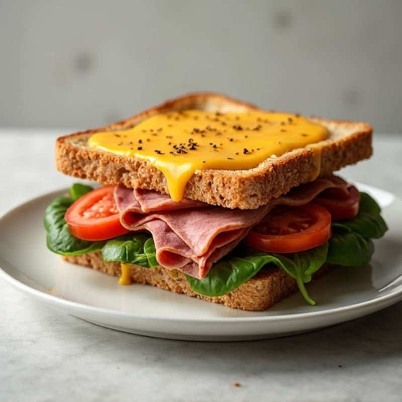 Lean Roast Beef and Sharp Cheddar Open-Face Sandwich