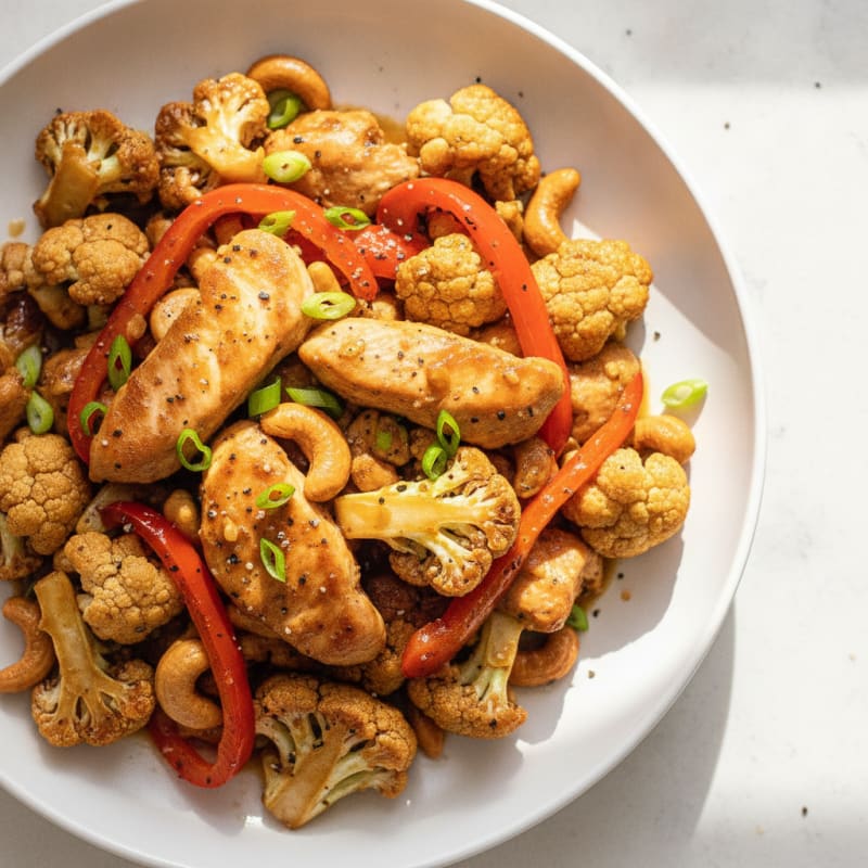 Savory Sauteed Chicken and Cauliflower