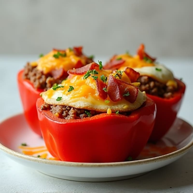 Meat Lovers Stuffed Bell Peppers