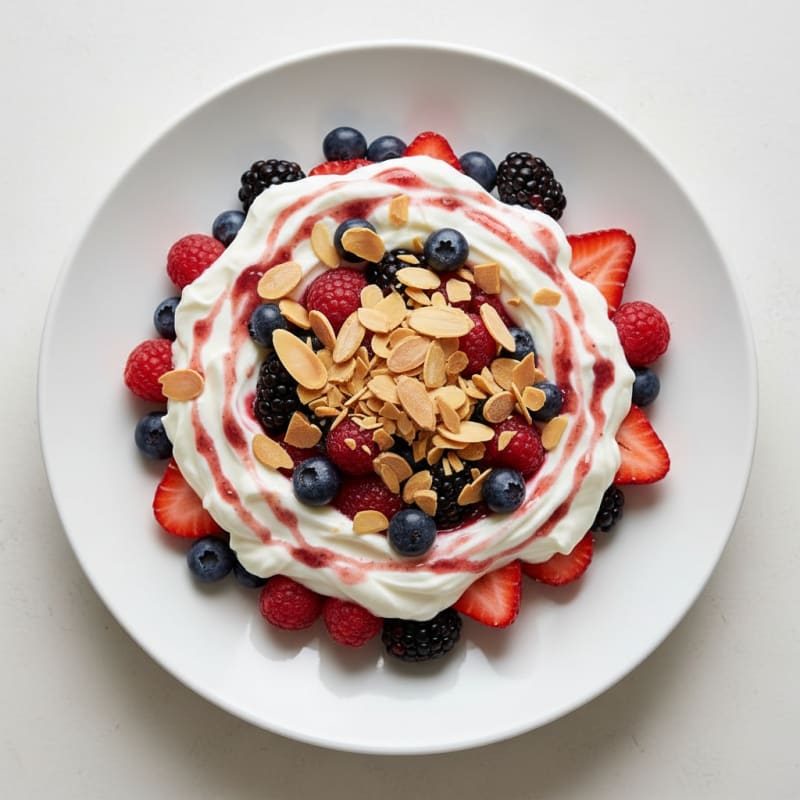 Greek Yogurt Protein Parfait with Mixed Berries