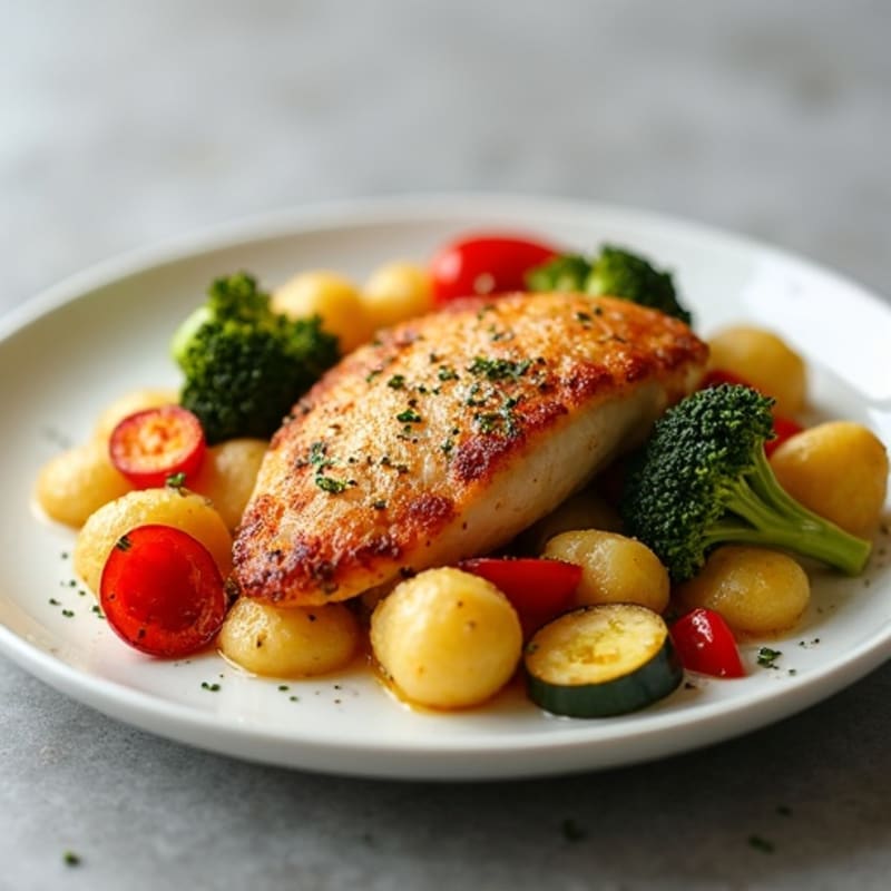 Sheet Pan Gnocchi with Crispy Chicken and Roasted Vegetables