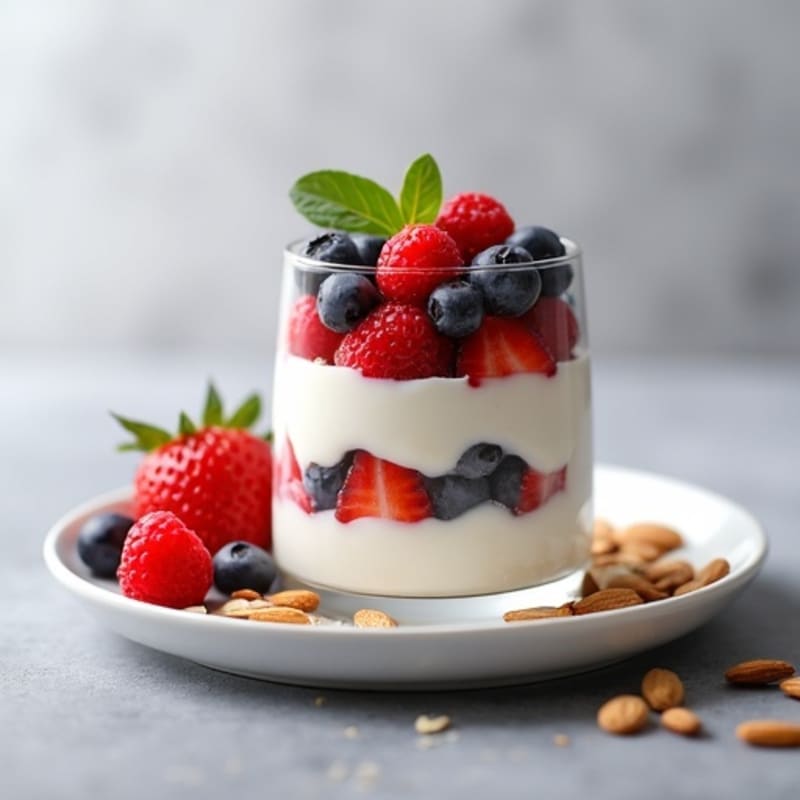 Creamy Greek Yogurt Protein Parfait with Mixed Berries