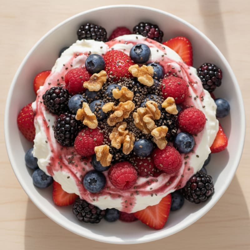 Creamy Greek Yogurt Protein Parfait with Berries