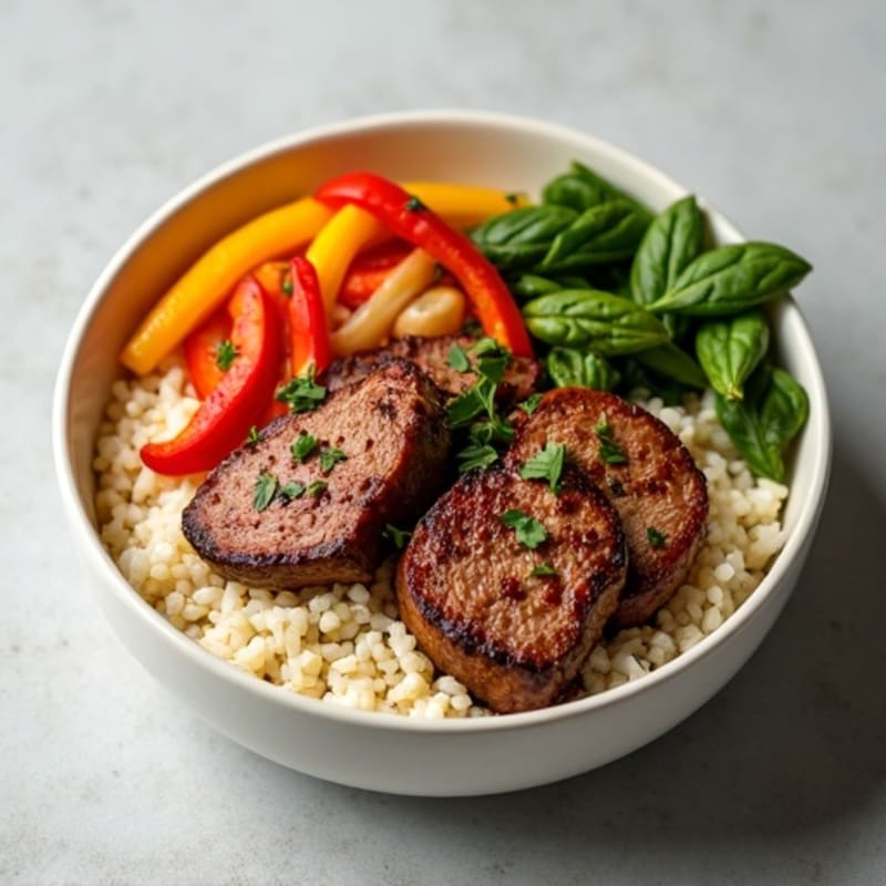 Lean Sirloin Philly Steak Bowl with Peppers