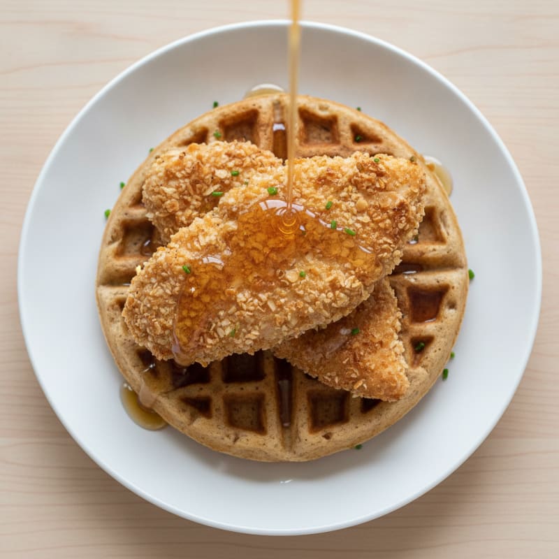Golden Chicken and Waffles