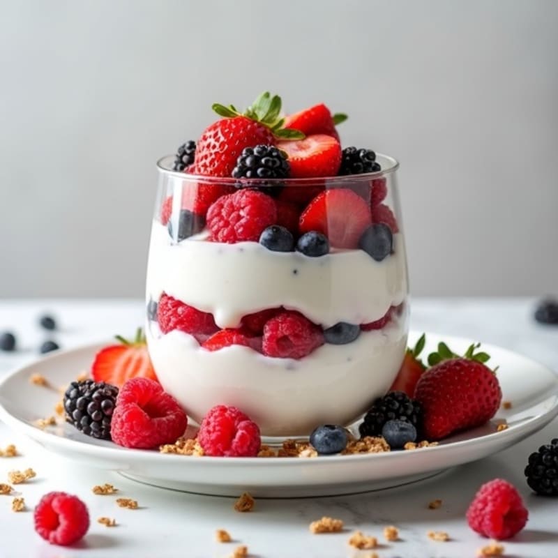 Greek Yogurt Protein Parfait with Berries