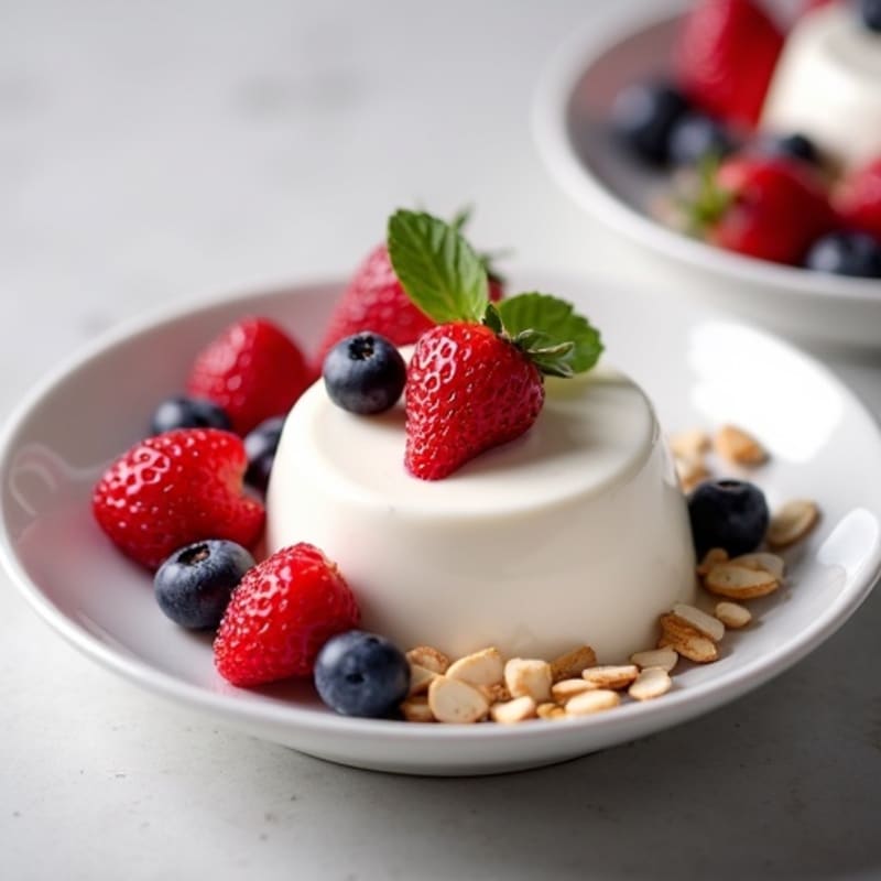 Creamy Greek Yogurt Protein Mousse with Fresh Berries