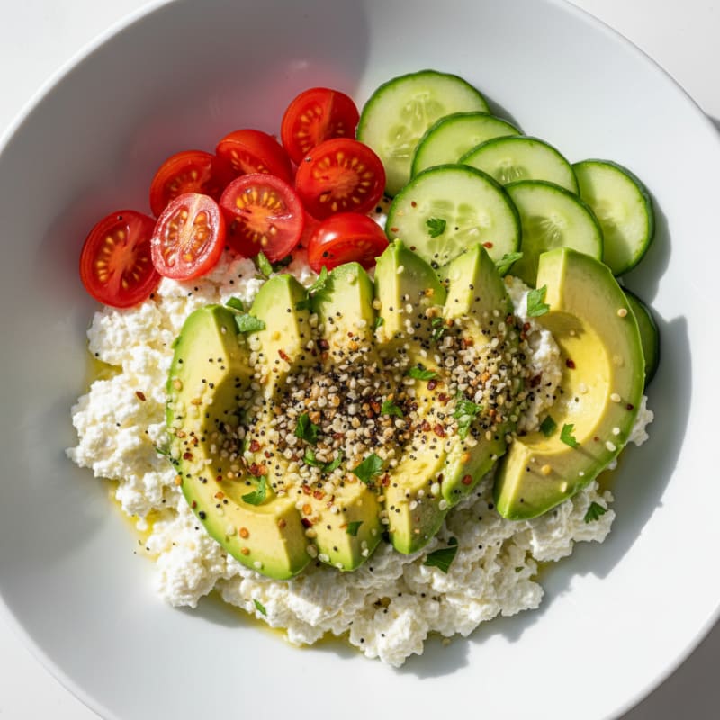 Creamy Cottage Cheese and Avocado Bowl