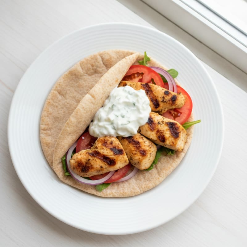 Grilled Chicken Gyro with Tzatziki