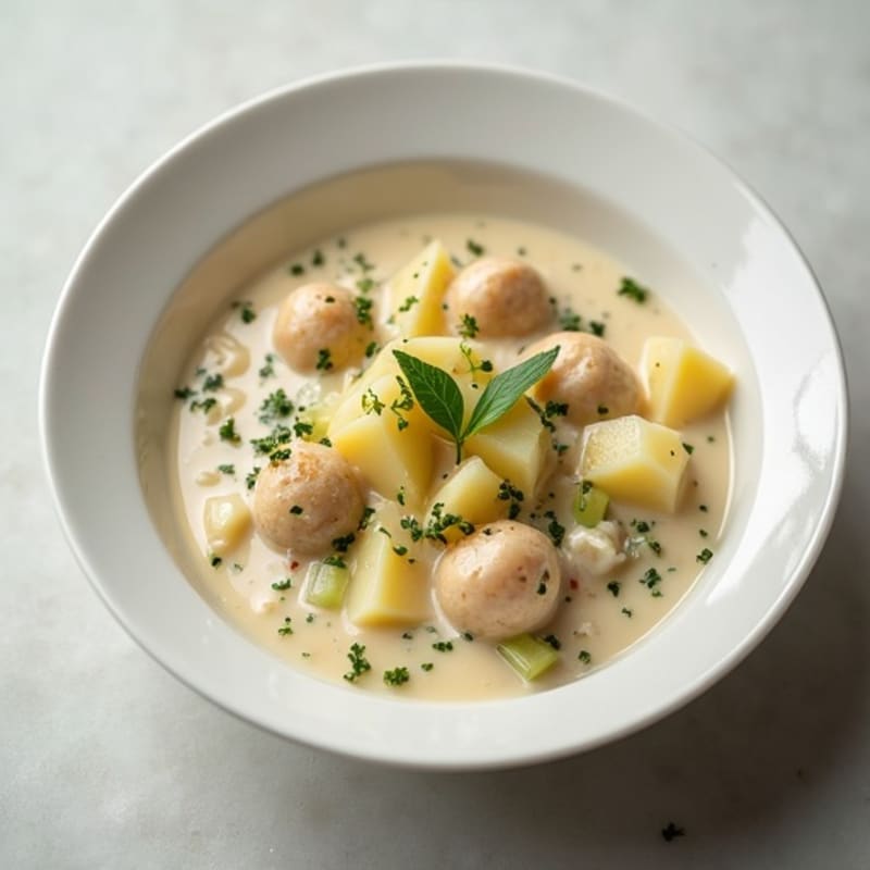 Lightened Creamy Clam Chowder