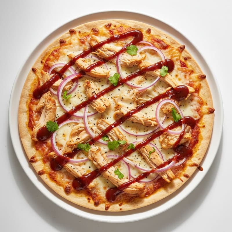 Crispy BBQ Chicken and Red Onion Pizza