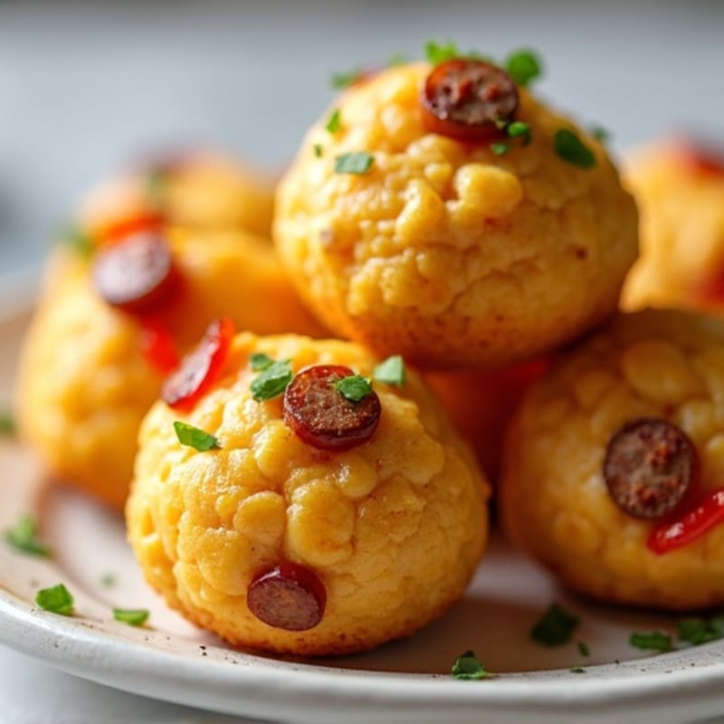 Crispy Baked Chicken Sausage Cornbread Bites