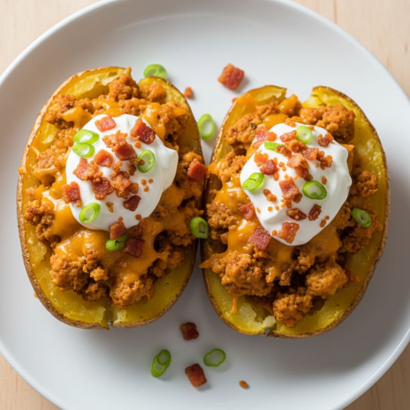 Crispy Bacon-Cheddar Stuffed Potatoes