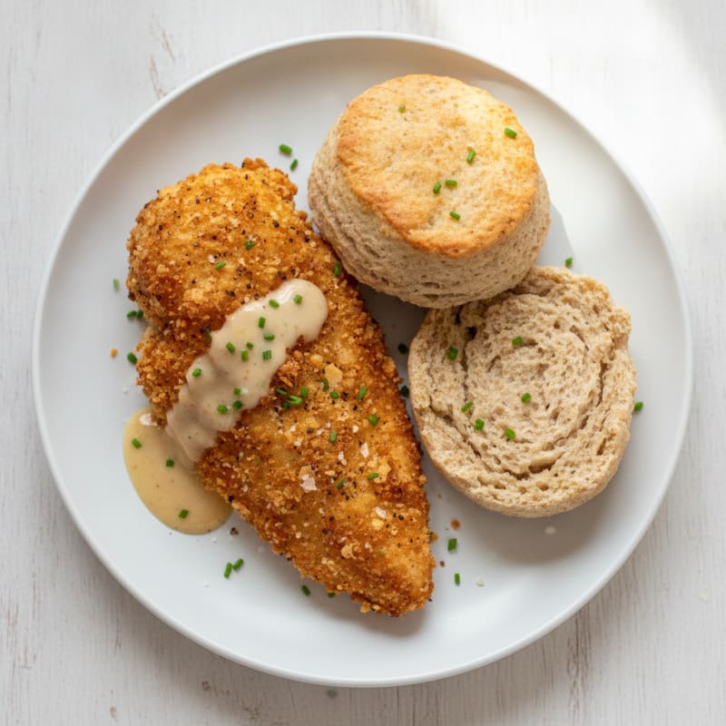 Buttermilk Fried Chicken with Fluffy Biscuits