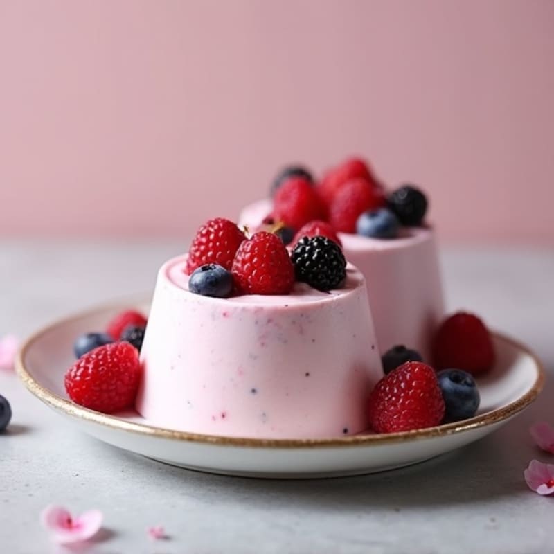 Silky Greek Yogurt Protein Mousse with Mixed Berries