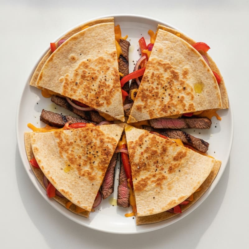 Seared Steak and Pepper Quesadillas