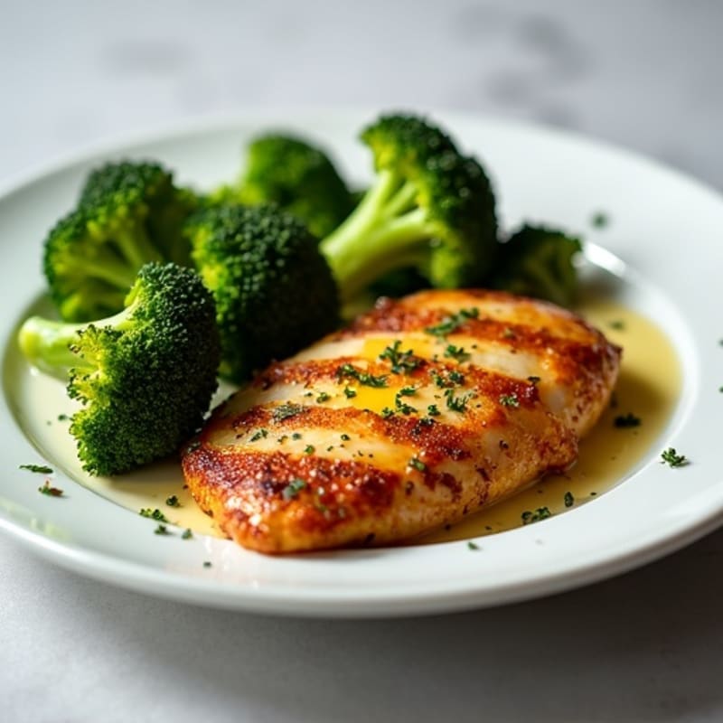Crispy Herb-Baked Chicken with Roasted Broccoli