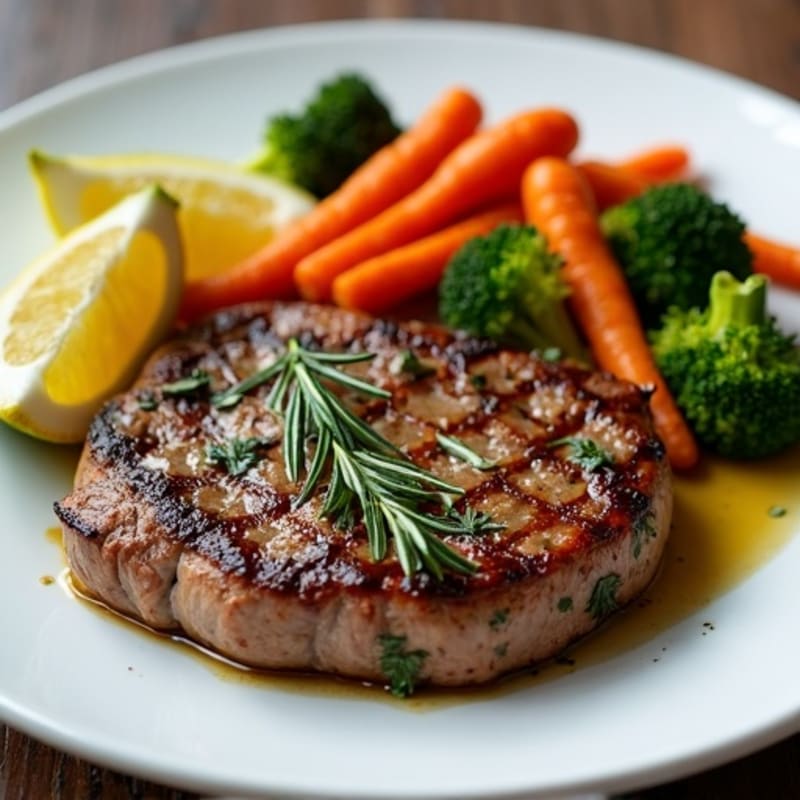 Garlic-Herb Seared Steak with Roasted Vegetables
