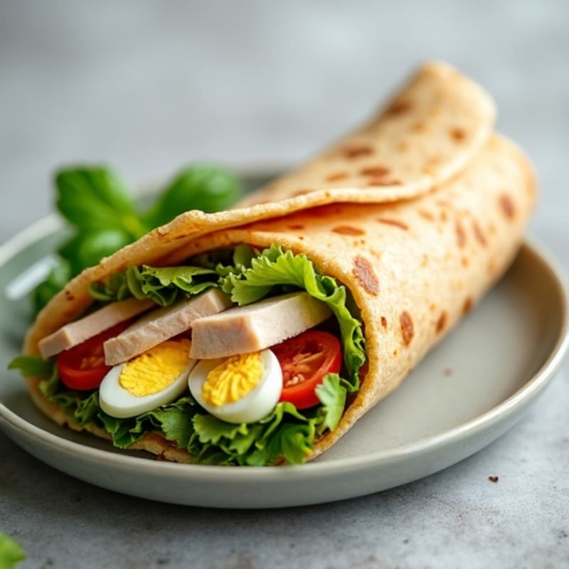 Fresh Herb Egg Salad Whole Wheat Wraps