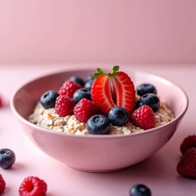 Triple Berry Vanilla Protein Overnight Oats
