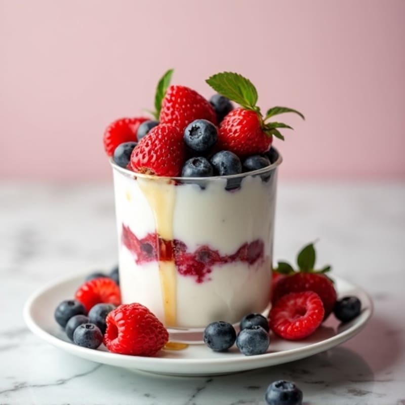 Creamy Greek Yogurt Protein Parfait with Mixed Berries