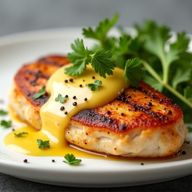 Pan-Seared Chicken with Lemon-Garlic Butter Sauce