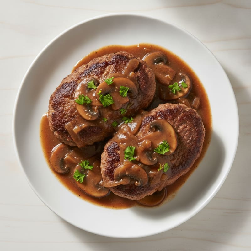 Classic Salisbury Steak with Mushroom Gravy