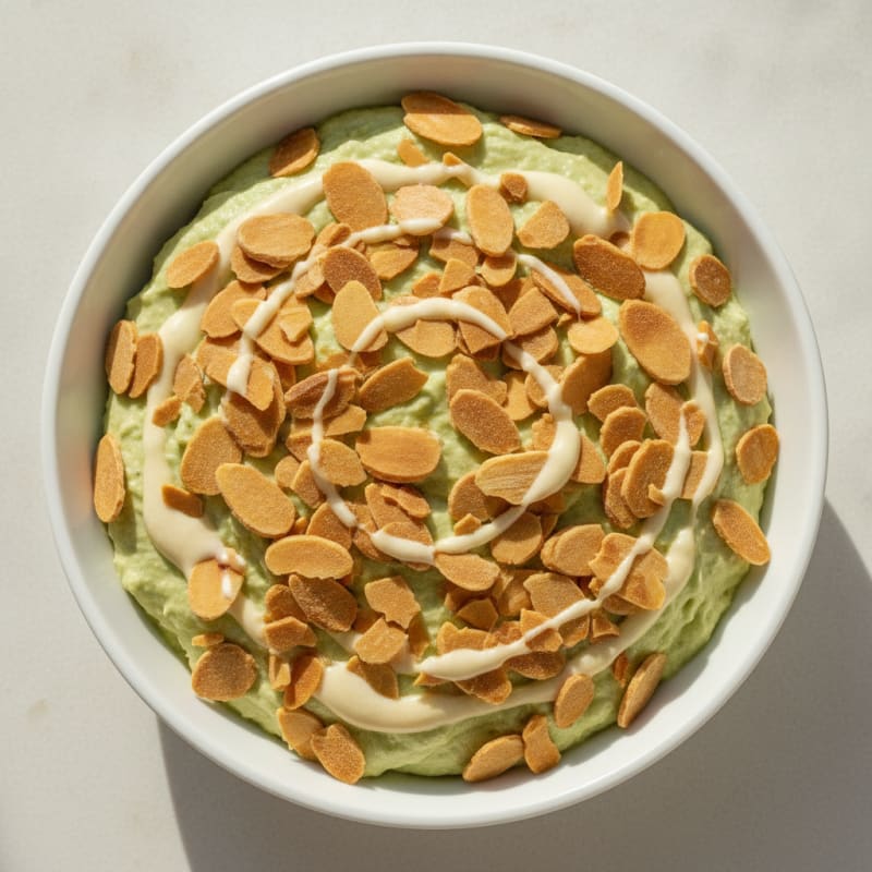 Creamy Protein Yogurt Mousse with Sliced Almonds