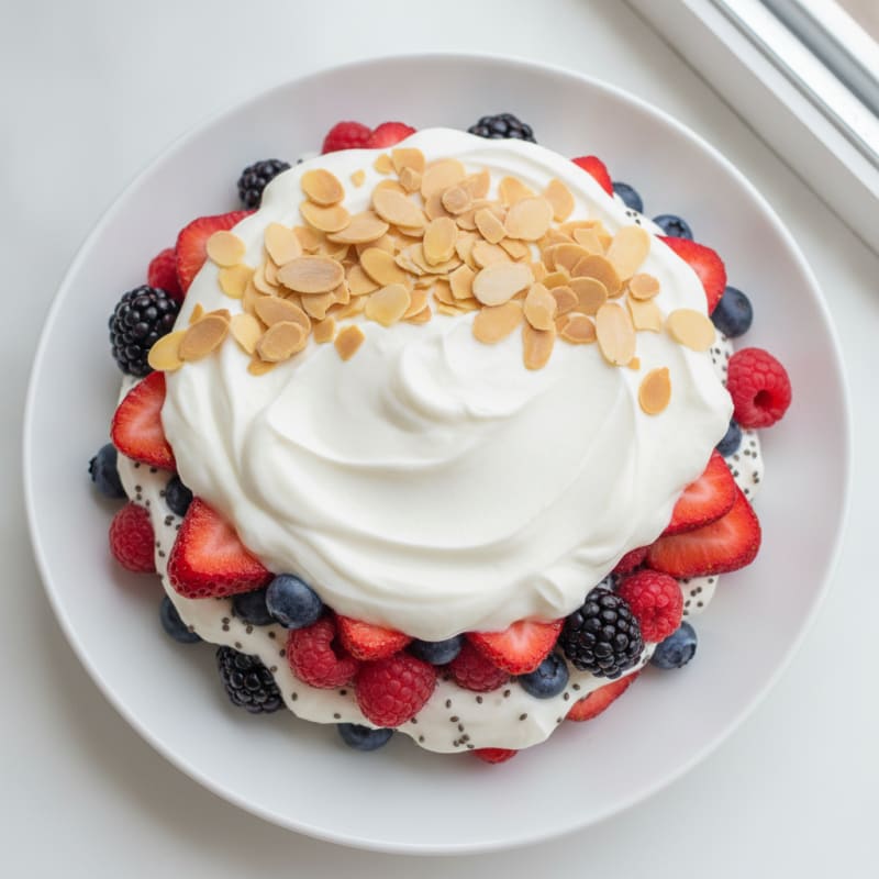 Greek Yogurt Protein Parfait with Mixed Berries