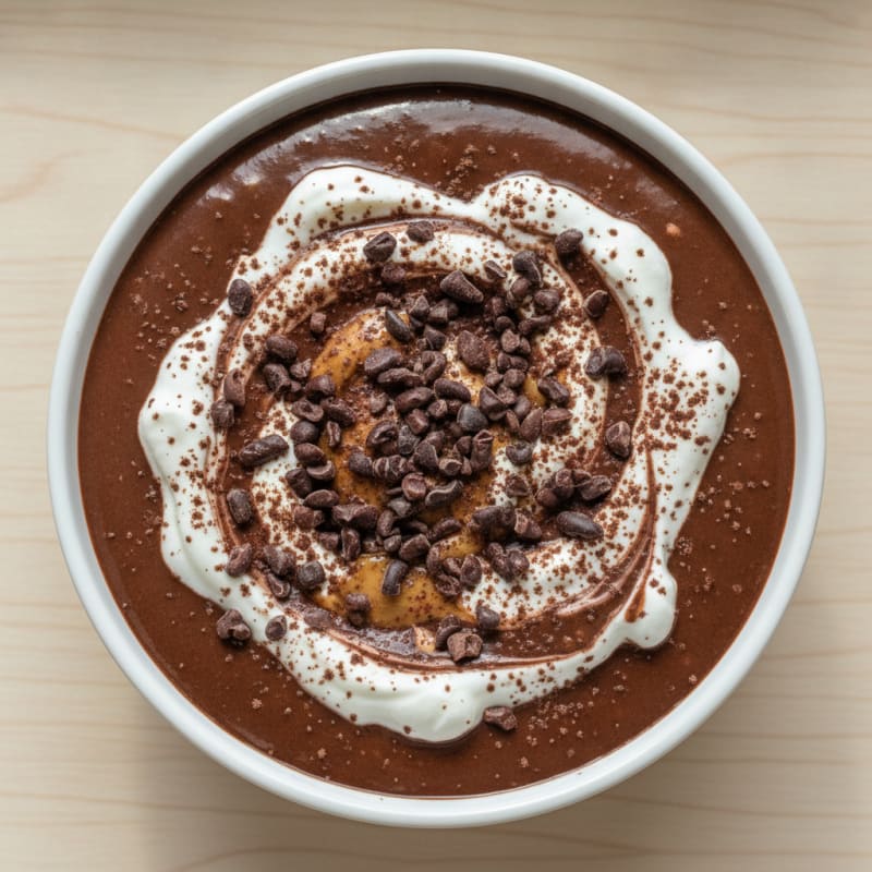 Silky Chocolate Protein Pudding with Greek Yogurt