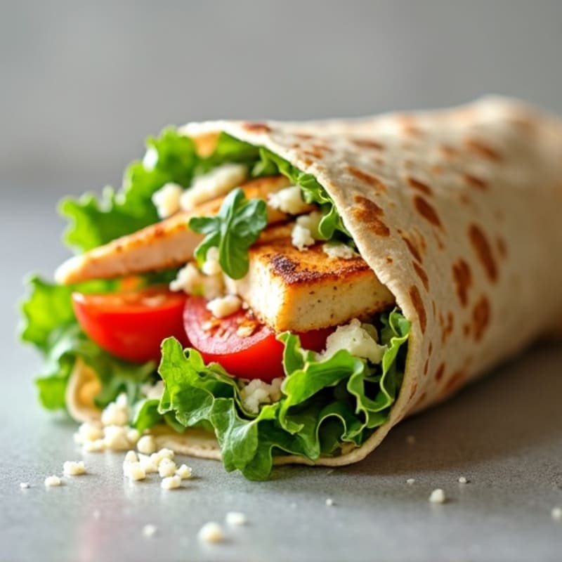 Grilled Chicken Caesar Wrap with Fresh Romaine