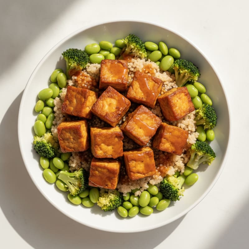 Maple-Glazed Tempeh Quinoa Bowl