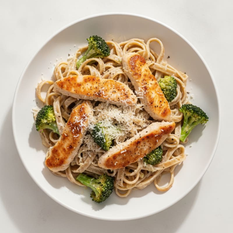 Clean Chicken Alfredo Fettuccine
