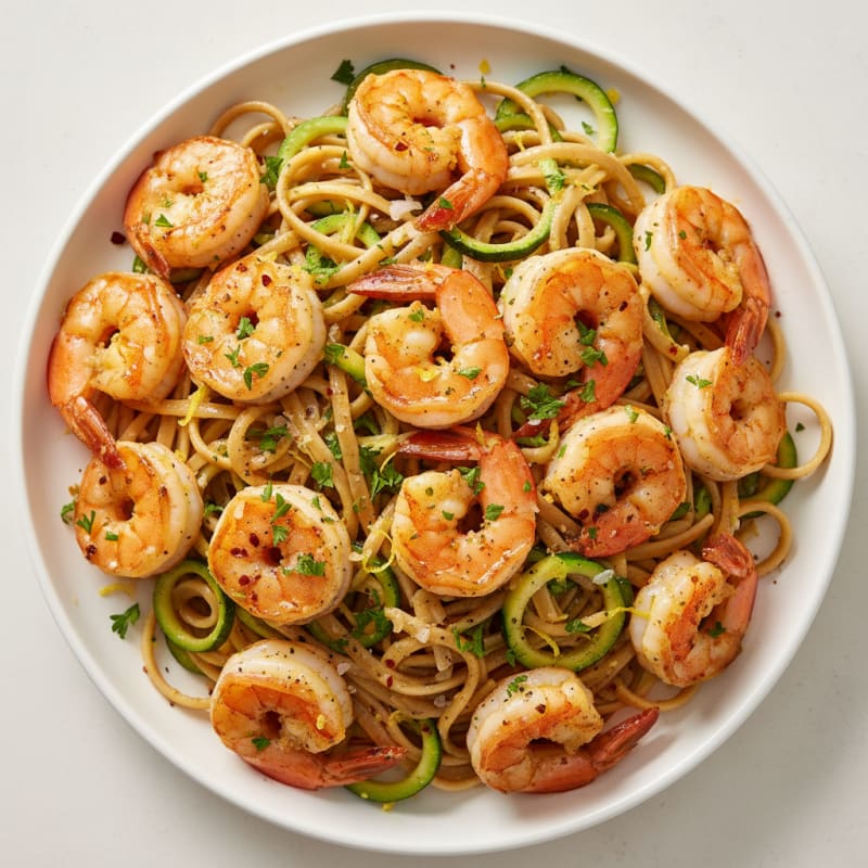 Zesty Garlic Shrimp Scampi with Linguine