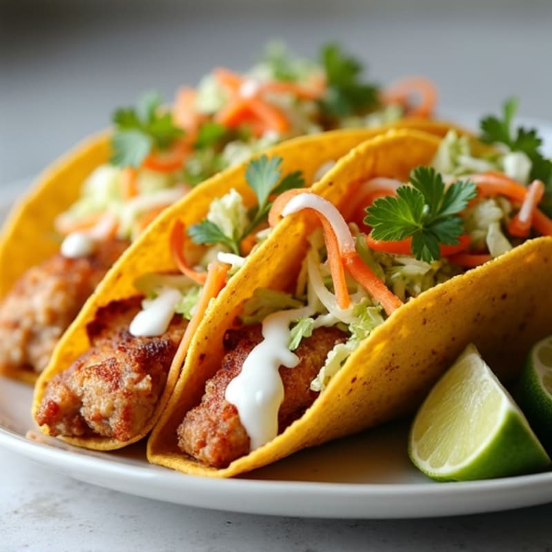 Crispy Slow Cooked Pork Tacos with Zesty Cabbage Slaw