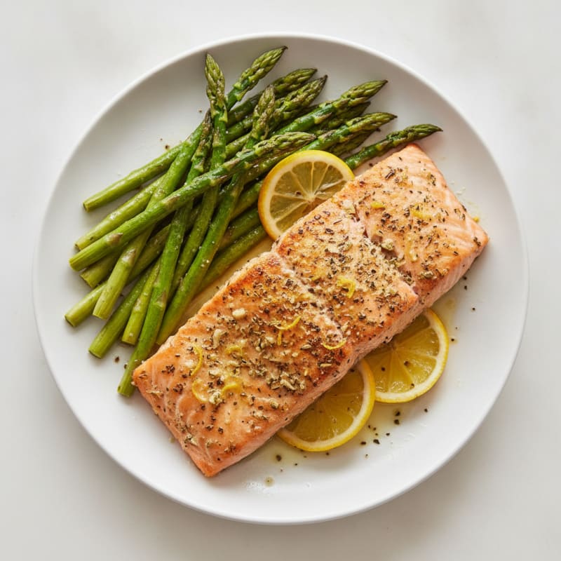 Lemon-Herb Baked Salmon with Asparagus
