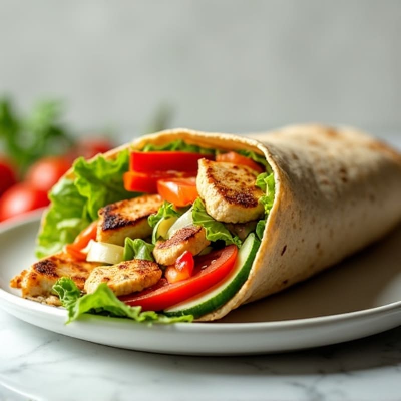 Grilled Chicken and Fresh Vegetable Wrap